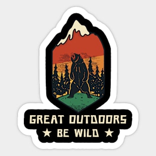 Outdoors Be Wild Sticker